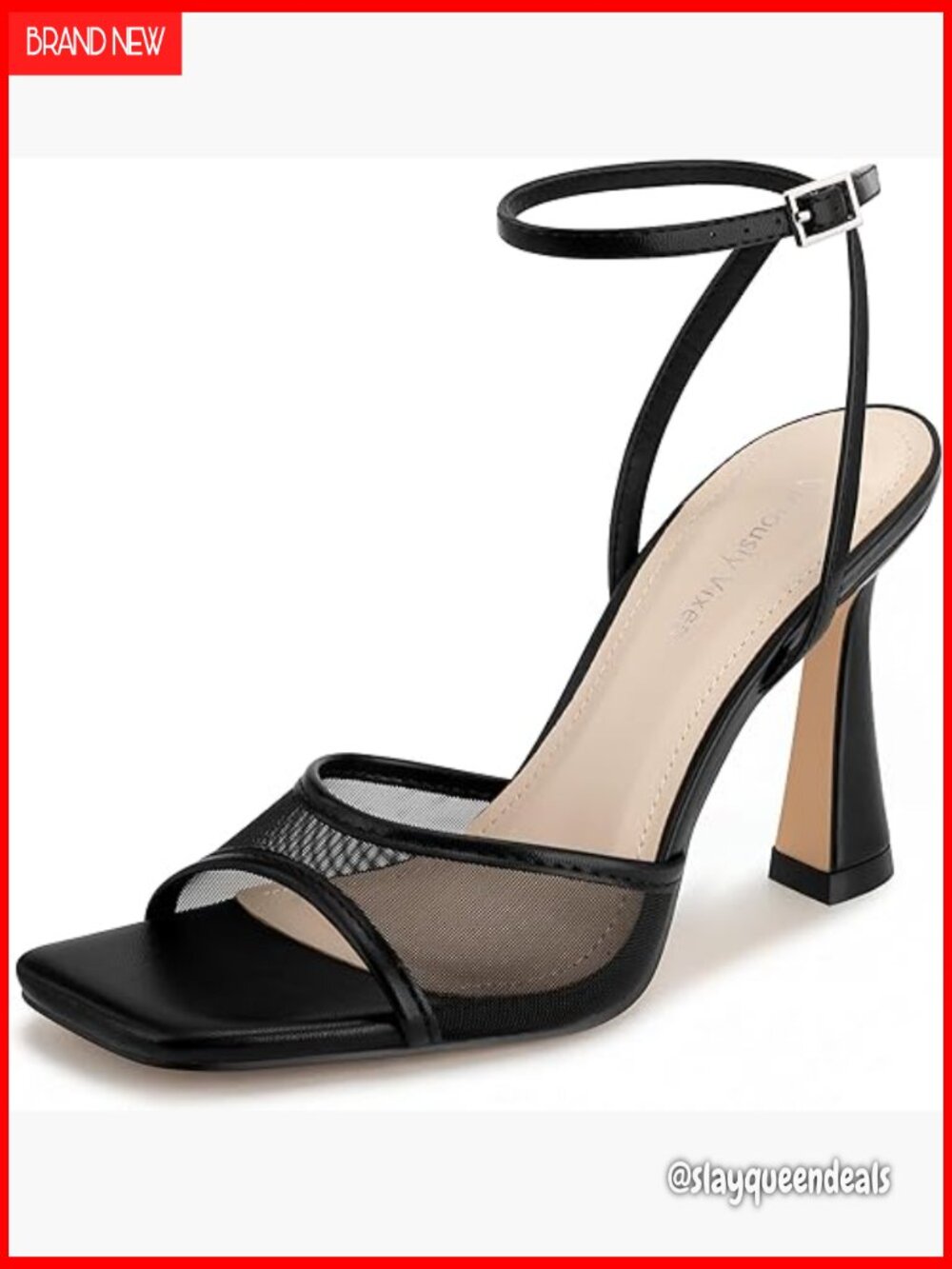 Strappy Open Toe Stiletto Heels Ankle Strap Mesh Sandals Wedding Party Shoes